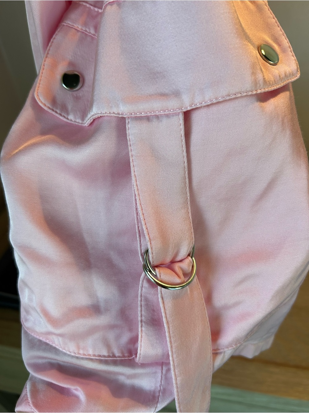 NEVER WORN! Lovers + Friends Blush Pink Button-Front Shirt - Picture 4 of 5